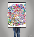 Personalized Fingerprint, Actual Fingerprint, Watercolor Print, Digital Download, Keepsake, Memorial Gift, Unique Gift, Loss Gift, Download