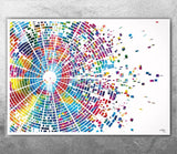 DNA Genome Sequence Map Art Watercolor Print Molecule Medical Wall Art Science Genetic Office Clinic Laboratory Biology Abstract Art-2570 - CocoMilla