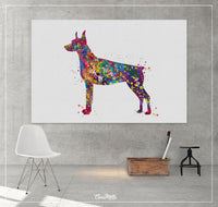 Doberman Watercolor Print Doberman Print Poster Gift Pet Dog Love Puppy Friend Animal Dog Doberman Guard Security Doglover Decor Dog Art-605