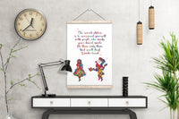 Alice in Wonderland Watercolor Print inspirational Quote Nursery Wall Art Gift Wall Decor Home Decor for Girls Baby Shower Wall Hanging-1763