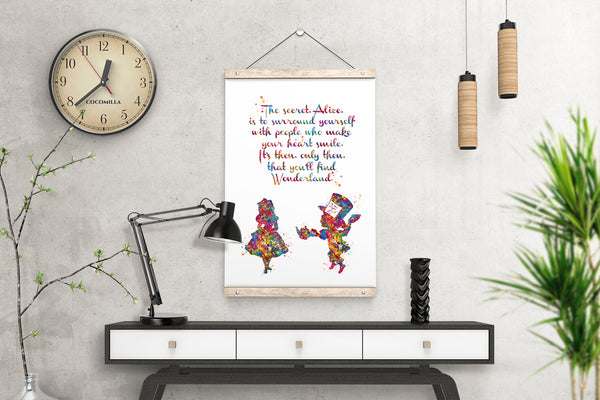 Watercolor Alice Red Queen Motivational Quote Watercolor Print Housewarming Gift  Teen Girl Room Deco Framed Print by Gambrel Temple - Pixels Merch