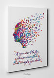 Mind Quote Watercolor Print Flying Birds Quote Meditation Art Lao Tzu Yoga Print Psychology Clinic Terapy Art Yoga Wall Decor Nirvana-282