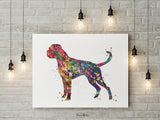 Boxer Dog Watercolor Print Doglover Gift Animal Print Dog Art Boxer Poster Dog Poster Dog Lover Custom Pet Gift Wall Hanging Wall Art-1851