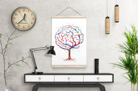 Brain Tree Anatomy Watercolor Print Medical Art Science Art Wall Decor Wall Art Neurology Human Brain Doctor Gift Science Wall Hanging-1842