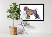 Bouvier Des Flandres Watercolor Print Dog Art Custom Portrait Pet Dog Lover Painting Doglover Personelized Memorial Gift Puppy Poster-1887