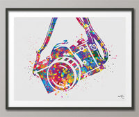 Camera Watercolor Print Photographer Wall Art GiftWall Decor Art Home Decor Wall Hanging Retro Camera Art Poster Photography Art Decor -132