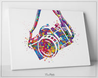 Camera Watercolor Print Photographer Wall Art GiftWall Decor Art Home Decor Wall Hanging Retro Camera Art Poster Photography Art Decor -132