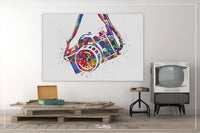 Camera Watercolor Print Photographer Wall Art GiftWall Decor Art Home Decor Wall Hanging Retro Camera Art Poster Photography Art Decor -132
