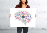 Circuit Brain Watercolor Print Medical Art Science Art Neuroscience Wall Art Neurology Human Brain Tech Gift Computer Technology Art-1745