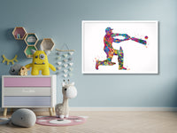 Cricket Player Man Watercolor Print Male Cricket Cricket Art Wall Art Decor Boys Cricket Player Home Decor Boys Sport Man Cave Wall Art-1892