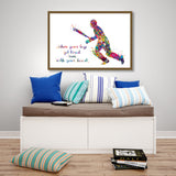 Cricket Player Quote Watercolor Print Male Cricket Cricket Wall Art Decor Boys Cricket Player Home Decor Boys Sport Man Cave Wall Art-1894