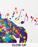 DJ Watercolor Print Headphone Music Art Wall Art Poster Room Decor Gift DJ Gift Teen Room Bedroom Party Musical Decor Art Music Studio-1817