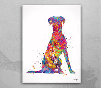 Doberman Dog Watercolor Print Dobie Art Print Poster Gift Pet Dog Love Puppy Memorial Dog Gift Doberman Guard Security Doglover Dog Art-1850