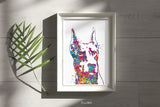 Doberman Portrait Watercolor Print Doberman Print Poster Gift Pet Dog Love Puppy Friend Animal Dog Doberman Poster Pet Decor Dog Art-1875