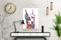 Doberman Portrait Watercolor Print Doberman Print Poster Gift Pet Dog Love Puppy Friend Animal Dog Doberman Poster Pet Decor Dog Art-1875