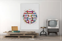 Double Happiness Watercolor Print Love Quote Print Wedding Gift Wall Art Chinese Valentine Calligraphy Wall Art Home Decor Wall Hanging-654