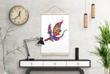 Dragon Watercolor Print Wall Art Poster Kids Bedroom Decor Dragon Prints Wall Hanging Nursery Decor For Boys Teen Wall Decor Dragon Art-1712