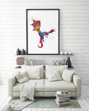 Dragon Watercolor Print Wall Art Poster Kids Room Art Home Decor Wall Hanging Nursery Decor For Boys Teen Bedroom Wall Decor Dragon Art-805