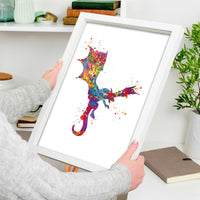 Dragon Watercolor Print Wall Art Poster Kids Room Art Home Decor Wall Hanging Nursery Decor For Boys Teen Bedroom Wall Decor Dragon Art-805