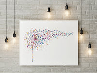 Dandelion Flower Music Notes Watercolor Print Treble Clef Art Print Art Print Musician Gift Wall Decor Wall Art Housewarming Music Room-88