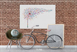 Dandelion Flower Music Notes Watercolor Print Treble Clef Art Print Art Print Musician Gift Wall Decor Wall Art Housewarming Music Room-88