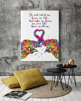 Elephant Love Quote Watercolor Print Kiss Love Couple Wedding Housewarming Gift Wall Art Wall Decor Art Anniversary Gift Wall Hanging-1872