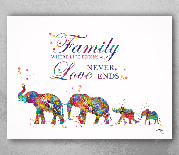 Elephant Family Same Sex Two Dads Watercolor Print Wall Art Gay Adoption LGBT Family Love Wins Wedding Gift Love is Love Gift Mr and Mr-1707
