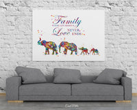 Elephant Family Same Sex Two Dads Watercolor Print Wall Art Gay Adoption LGBT Family Love Wins Wedding Gift Love is Love Gift Mr and Mr-1707