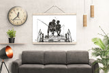 Father and Son Fishing Watercolor Print Fishing Poster Father Day Fishing Art Gift Wall Art Dad and Son Gift Home Decor Nursery Decor-1802