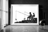 Father and Son Fishing Watercolor Print Fishing Poster Father Day Fishing Art Gift Wall Art Dad and Son Gift Home Decor Nursery Decor-1800