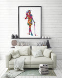 Female Golfer Watercolor Print Golf Player Female Woman Mom Girls Golf Playing Decor Wall Art Sports Golf Art Girls Room Wall Hanging-1759