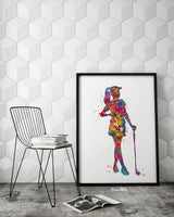 Female Golfer Watercolor Print Golf Player Female Woman Mom Girls Golf Playing Decor Wall Art Sports Golf Art Girls Room Wall Hanging-1759