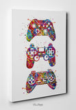 Gamers Art Watercolor Print Joystick Nursery Game Room Decor Wall Art for Kids Boys Girls Teen Game Controller Gaming Gamer Video Game-567