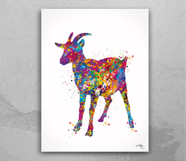 Goat Watercolor Print Goat Art Print House Warming Gift Pet Gift Farm Animal Love Nursery Animal Decor Poster Farm Animal Decor Poster-1774