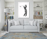 Golf Watercolor Print Gift for Golfers Golf Gift Golfer Golf Sports Painting Golf Poster Man Cave Art Gifts for Him Golf Art Wall Art-1864