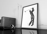 Golf Watercolor Print Gift for Golfers Golf Gift Golfer Golf Sports Painting Golf Poster Man Cave Art Gifts for Him Golf Art Wall Art-1864