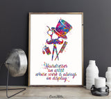 Hairdresser Barber Watercolor Print Hair Salon Decor Wall Art Hairstylist Gift Man Beauty Salon Decor Hairdressing Art Barber Wall Art-1786