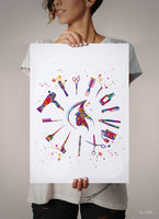 Hairdresser Watercolor Print Hair Salon Decor Wall Art Hairstylist Gift Beauty Salon Hairstylist Hairdressing Art Hair Studio Wall Art-1791