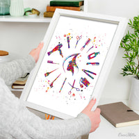 Hairdresser Watercolor Print Hair Salon Decor Wall Art Hairstylist Gift Beauty Salon Hairstylist Hairdressing Art Hair Studio Wall Art-1791