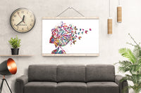 Hair Stylist Art Watercolor Print Hair Salon Art Hair Dresser Wall Art Hairdresser Gift Beauty Salon Wall Hanging Nail Art Hair Studio-950