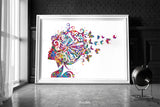 Hair Stylist Art Watercolor Print Hair Salon Art Hair Dresser Wall Art Hairdresser Gift Beauty Salon Wall Hanging Nail Art Hair Studio-950