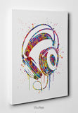 Headphone Watercolor Print Music Art Wall Art Earphones Poster Room Decor Gift DJ Gift Teen Room Bedroom Musical Decor Art Music Studio-135