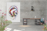 Headphone Watercolor Print Music Art Wall Art Earphones Poster Room Decor Gift DJ Gift Teen Room Bedroom Musical Decor Art Music Studio-135