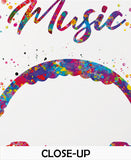Headphone Watercolor Print Music Lose Yourself Quote Wall Art Earphones Poster Gift DJ Gift Teen Room Bedroom Musical Music Studio Art-1815
