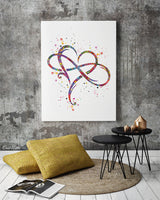 Infinity Love Sign Symbol Watercolor Print Wedding Gift Valentines Day Eternal Love Wall Art Inspirational Wall Decor Housewarming Gift-1718