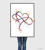 Infinity Love Sign Symbol Watercolor Print Wedding Gift Valentines Day Eternal Love Wall Art Inspirational Wall Decor Housewarming Gift-1718