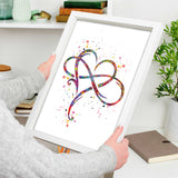 Infinity Love Sign Symbol Watercolor Print Wedding Gift Valentines Day Eternal Love Wall Art Inspirational Wall Decor Housewarming Gift-1718
