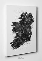 Ireland Watercolor Map Black White Housewarming Gift Art Print Wedding Gift Poster irish all Art Home Decor Wall Hanging Office Decor-548