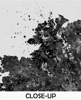 Ireland Watercolor Map Black White Housewarming Gift Art Print Wedding Gift Poster irish all Art Home Decor Wall Hanging Office Decor-548