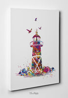Lighthouse Watercolor Print Sea Themed Wall Art Sail Wall Decor Ocean Coastal Living Nautical Housewarming Gift Summer Holiday Home Decor-96